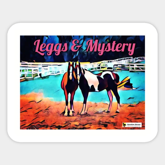 Mystery and Leggs Sticker by SunshineHorses